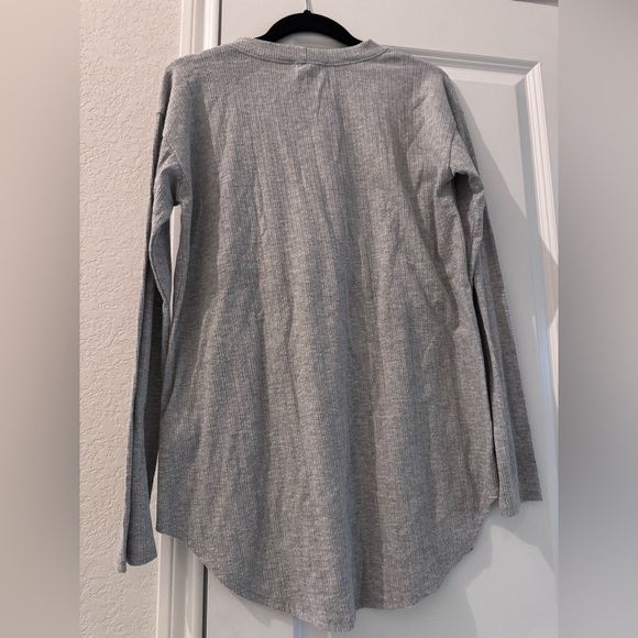 First Love Gray long sleeve maternity shirt - Picture 2 of 8